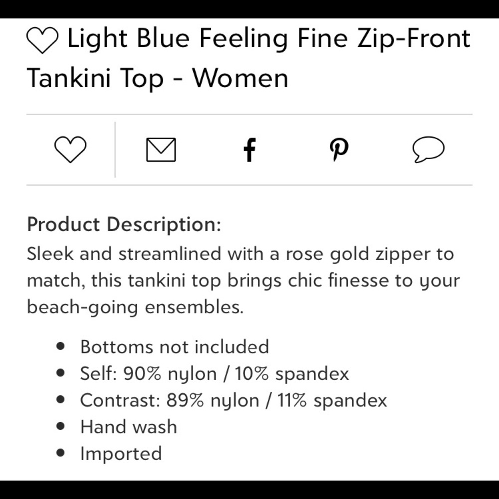 Next Feeling Fine Intensity Tankini Top - Picture 12 of 12
